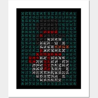 Pixelated Snowman Posters and Art